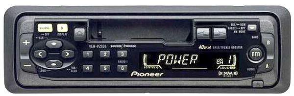 Pioneer KEH-P2030; Car Cassette Player, detachable face, Supertuner, 18 FM/6 AM presets, seek tuning, XM Satellite Radio controls, 3-Band Equalizer (KEH P2030, KEHP2030 KEHP20 KEHP)