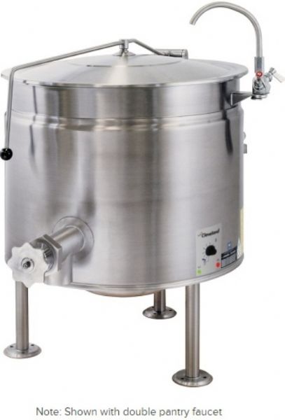 Cleveland KEL-40-SH Short Series 40 Gallon Stationary Full Steam Jacketed Electric Kettle, 2