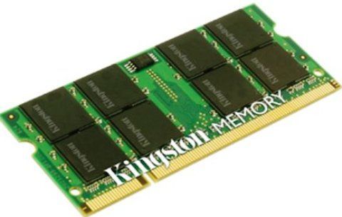 Kingston KFJ-FPC218/1G DDR2 Sdram Memory Module, 1 GB Memory Size, DDR2 SDRAM Memory Technology, 1 x 1 GB Number of Modules, 667 MHz Memory Speed, DDR2-667/PC2-5300 Memory Standard, Unbuffered Signal Processing, 200-pin Number of Pins, Green Compliant, UPC 740617090635 (KFJFPC2181G KFJ-FPC218-1G KFJ FPC218 1G)