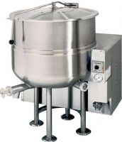 Cleveland KGL-100 Stationary 2/3 Steam Jacketed Gas Kettle, 100 Gallons Capacity, Draw Off Valve Features, 3/4" Gas Inlet Size, Floor Model Installation, Partial Kettle Jacket, Gas Power Type, Stationary Style, 190,000 Total BTU, Single Kettle, 1/2" Water Inlet Size, 50 PSI steam jacket and safety valve rating, 2" diameter draw-off valve for easy dispensing of product (KGL100 KGL 100 KGL-100) 