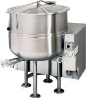 Cleveland KGL-40 Stationary 2/3 Steam Jacketed Gas Kettle, 40 Gallons Capacity, Draw Off Valve Features, 3/4" Gas Inlet Size, Floor Model Installation, Partial Kettle Jacket, Gas Power Type, Stationary Style, 140,000 Total BTU, Single Kettle, 50 PSI steam jacket and safety valve rating, 2" diameter draw-off valve for easy dispensing of product,  1/2" Water Inlet Size (KGL40 KGL 40 KGL-40)  