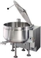 Cleveland KGL-40-SH Short Series Stationary Full Steam Jacketed Gas Kettle, 50 PSI steam jacket and safety valve rating, 40 gallon kettle; 190,000 BTU, Draw Off Valve Features, 3/4" Gas Inlet Size, Floor Model Installation, Full Kettle Jacket, Gas Power Type, Stationary Style, 190,000 Total BTU, Single Kettle, 1/2" Water Inlet Size, Automatic ignition system, Highly efficient, forced air double pass heating system (KGL-40-SH KGL40SH KGL 40 SH) 