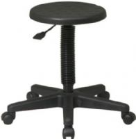 Office Star KH503 Intermediate Stool, Contour self-skinned urethane seat and back, Built-in lumbar support, Pneumatic seat height adjustment, Black self-skinned urethane, 14.25" W x 14.25" D x 1.5" T Seat Size, 7.5" Seat Travel (KH 503  KH-503) 