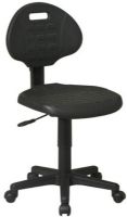 Office Star KH520 Black Urethane Task Chair, Contoured seat and back, Built-in lumbar support, Pneumatic seat height adjustment, Back height adjustment, Seat depth adjustment, 20" W x 20" D x 4" T Seat Size, 21" W x 23" H x 1.25T Back Size, 26" Arms to Floor Min, Self-skinned black urethane (KH-520 KH 520) 