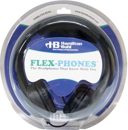 HamiltonBuhl KIDS-BLK Flex-Phones Foam Headphones, Black, Recommended for children ages 3 and up, 3.5mm stereo plug, 30 mm Drivers, Impedance 32 ohms, Frequency Response 20-20000Hz, Sensitivity 82d B +- 3d B, 4 feet Cord Length, Dimensions 7x8x2.5, Weight 0.35 lbs., UPC 681181621521 (HAMILTONBUHLKIDSBLK KIDSBLK KIDS BLK)