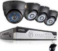 Zmodo KIL4-MARZBZ4N Four-Channel 960H H.264 Real-Time DVR with QR-Code Scan Setup & 4 600TVL Outdoor Sony CCD IR Security Cameras; Simple Remote Access Set-up, Monitor without Worrying, Save and Relive Treasured Moments, Never Unaware of your Loved Ones, Update your Firmware through your mobile device, UPC 889490000581 (KIL4MARZBZ4N KIL4 MARZBZ4N) 