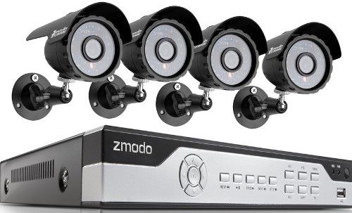 Zmodo KIL8-MARQZ4ZN Eight-Channel 960H H.264 Real-Time DVR with QR-Code Scan Setup & 4 600TVL Sony CCD Outdoor Day Night IR Security Cameras; Simple Remote Access Set-up, Monitor without Worrying, Save and Relive Treasured Moments, Never Unaware of your Loved Ones, Update your Firmware through your mobile device, UPC 889490000543 (KIL8MARQZ4ZN KIL8 MARQZ4ZN)