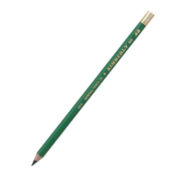 Kimberly 525G-4B Drawing Pencil 4B, 12 Box; These pencils feature all California wood casings incense cedar; Specially easy for sharpening; The non porous leads create dense, opaque lines and sharpen into extra long, durable points; Each pencil is finished in dark green with degree clearly stamped; Dimensions 7.25