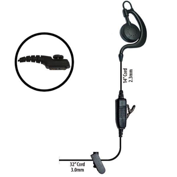 Klein Electronics Agent-H1 Single Wire Earpiece, The Agent radio earpiece features a sturdy C swivel earloop design that allows users to wear on left or right ear, Comes with clear audio speaker, PTT button and microphone in line, Great for shift workers needing to share earpieces, UPC 689407527466 (KLEIN-AGENT-H1 AGENT-H1 KLEINAGENTH1 SINGLE-WIRE-EARPIECE)
