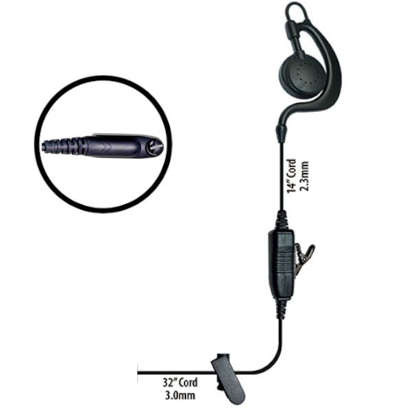 Klein Electronics Agent-M5 Single Wire Earpiece, The Agent radio earpiece features a sturdy C swivel earloop design that allows users to wear on left or right ear, comes with clear audio speaker, PTT button and microphone In line, Great for shift workers needing to share earpieces,  UPC 853171000719 (KLEIN-AGENT-M5 AGENT-M5 KLEINAGENTM5 SINGLE-WIRE-EARPIECE)