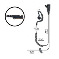 Klein Electronics BodyGuard-H2 Split Wire Kit, The bodyguard radio comes with adjustable earloop split-wire security kit for left or right ear usage, The earpiece cord includes a built in microphone with a push to talk button, Steel clothing clip, Ideal for use by security workers, UPC 854807007669 (KLEIN-BODYGUARD-H2 BODYGUARD-H2 KLEINBODYGUARDH2 SINGLE-WIRE-EARPIECE) 