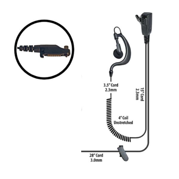 Klein Electronics BodyGuard-H2 Split Wire Kit, The bodyguard radio comes with adjustable earloop split-wire security kit for left or right ear usage, The earpiece cord includes a built in microphone with a push to talk button, Steel clothing clip, Ideal for use by security workers, UPC 854807007669 (KLEIN-BODYGUARD-H2 BODYGUARD-H2 KLEINBODYGUARDH2 SINGLE-WIRE-EARPIECE)