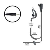Klein Electronics BodyGuard-M2 Split Wire Kit, The bodyguard radio comes with adjustable earloop split-wire security kit for left or right ear usage, The earpiece cord includes a built in microphone with a push to talk button, Steel clothing clip, Ideal for use by security workers, UPC 689407528951 (KLEIN-BODYGUARD-M2 BODYGUARD-M2 KLEINBODYGUARDM2 SINGLE-WIRE-EARPIECE) 