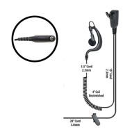 Klein Electronics BodyGuard-M4 Split Wire Kit, The bodyguard radio comes with adjustable earloop split-wire security kit for left or right ear usage, The earpiece cord includes a built in microphone with a push to talk button, Steel clothing clip, Ideal for use by security workers, UPC 853171000139 (KLEIN-BODYGUARD-M4 BODYGUARD-M4 KLEINBODYGUARDM4 SINGLE-WIRE-EARPIECE) 