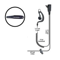 Klein Electronics BodyGuard-M5 Split Wire Kit, The bodyguard radio comes with adjustable earloop split-wire security kit for left or right ear usage, The earpiece cord includes a built in microphone with a push to talk button, Steel clothing clip, Ideal for use by security workers, UPC 853171000146 (KLEIN-BODYGUARD-M5  BODYGUARD-M5 KLEINBODYGUARDM5 SINGLE-WIRE-EARPIECE) 