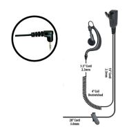 Klein Electronics BodyGuard-M6 Split Wire Kit, The bodyguard radio comes with adjustable earloop split-wire security kit for left or right ear usage, The earpiece cord includes a built in microphone with a push to talk button, Steel clothing clip, Ideal for use by security workers, UPC 853171000672 (KLEIN-BODYGUARD-M6  BODYGUARD-M6 KLEINBODYGUARDM6 SINGLE-WIRE-EARPIECE) 