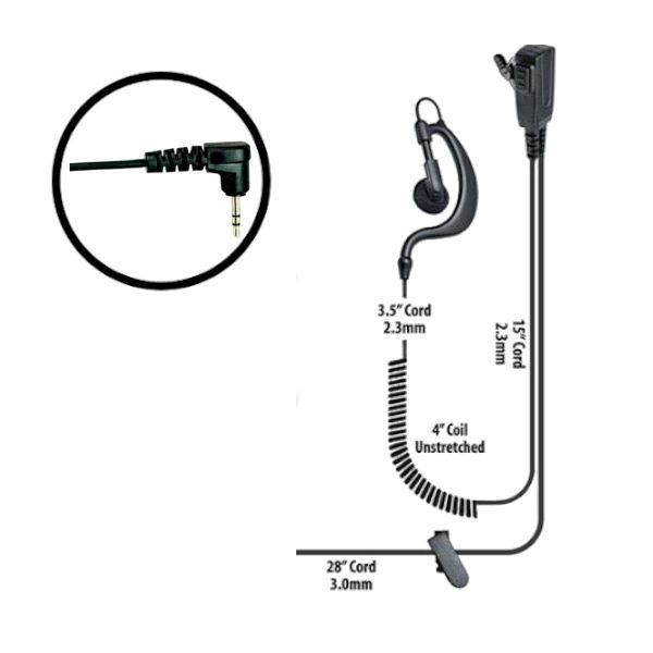 Klein Electronics BodyGuard-M6 Split Wire Kit, The bodyguard radio comes with adjustable earloop split-wire security kit for left or right ear usage, The earpiece cord includes a built in microphone with a push to talk button, Steel clothing clip, Ideal for use by security workers, UPC 853171000672 (KLEIN-BODYGUARD-M6  BODYGUARD-M6 KLEINBODYGUARDM6 SINGLE-WIRE-EARPIECE)