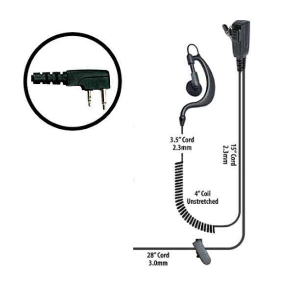 Klein Electronics BodyGuard-S3 Split Wire Kit, The bodyguard radio comes with adjustable earloop split-wire security kit for left or right ear usage, The earpiece cord includes a built in microphone with a push to talk button, Steel clothing clip, Ideal for use by security workers, UPC 853171000887 (KLEIN-BODYGUARD-S3  BODYGUARD-S3 KLEINBODYGUARDS3 SINGLE-WIRE-EARPIECE)