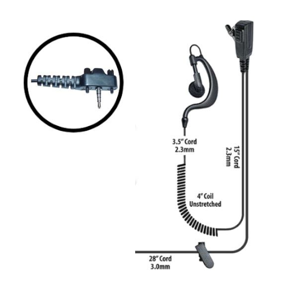 Klein Electronics BodyGuard-Y4 Split Wire Kit, The bodyguard radio comes with adjustable earloop split-wire security kit for left or right ear usage, The earpiece cord includes a built in microphone with a push to talk button, Steel clothing clip, Ideal for use by security workers, UPC 853171000061 (KLEIN-BODYGUARD-Y4 BODYGUARD-Y4 KLEINBODYGUARDY4 SINGLE-WIRE-EARPIECE
