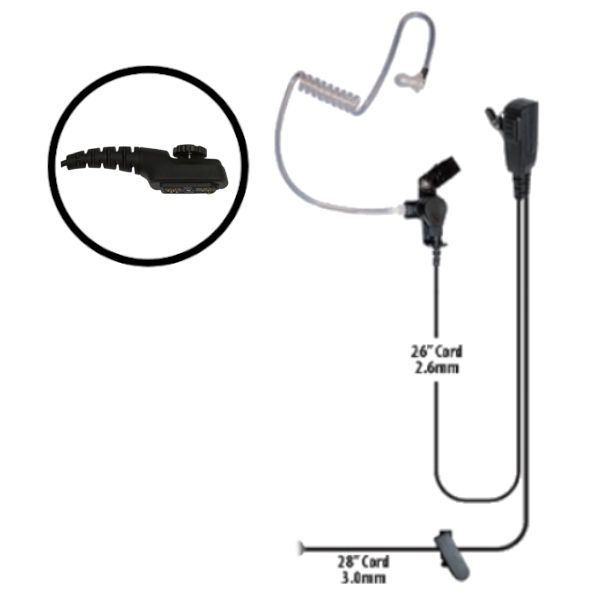 Klein Electronics Signal-H1 Split Wire Kit, The Signal radio comes with split-wire security kit, A detachable audio tube at the end has an eartip to fit either the left or right ear, The earpiece cord includes a built in microphone with a push to talk button, It has clothing clip, Ideal for use by security workers, UPC 898609002590 (KLEIN-SIGNAL-H1 SIGNAL-H1 KLEINSIGNALH1 SINGLE-WIRE-EARPIECE)