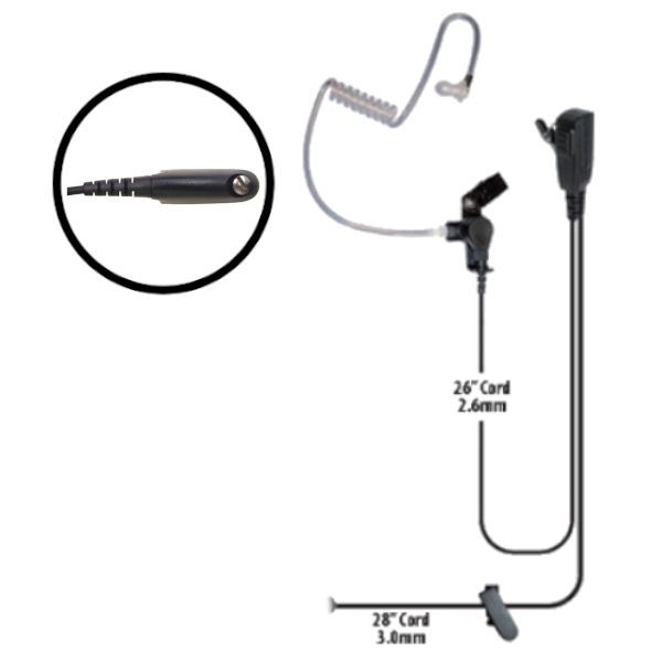 Klein Electronics Signal-M4 Split Wire Kit, The Signal radio comes with split-wire security kit, A detachable audio tube at the end has an eartip to fit either the left or right ear, The earpiece cord includes a built in microphone with a push to talk button, It has clothing clip, Ideal for use by security workers, UPC 898609002347 (KLEIN-SIGNAL-M4 SIGNAL-M4 KLEINSIGNALM4 SINGLE-WIRE-EARPIECE)