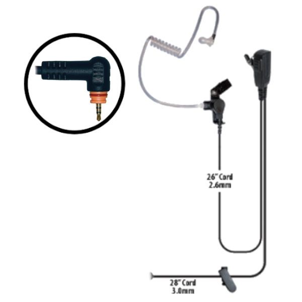 Klein Electronics Signal-M8 Split Wire Kit, The Signal radio comes with split-wire security kit, A detachable audio tube at the end has an eartip to fit either the left or right ear, The earpiece cord includes a built in microphone with a push to talk button, It has clothing clip, Ideal for use by security workers, UPC 853171000290 (KLEIN-SIGNAL-M8 SIGNAL-M8 KLEINSIGNALM8 SINGLE-WIRE-EARPIECE)
