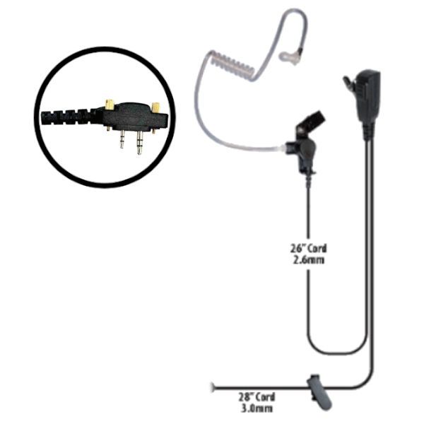 Klein Electronics Signal-S6 Split Wire Kit, The Signal radio comes with split-wire security kit, A detachable audio tube at the end has an eartip to fit either the left or right ear, The earpiece cord includes a built in microphone with a push to talk button, It has clothing clip, Ideal for use by security workers, UPC 853171000900 (KLEIN-SIGNAL-S6 SIGNAL-S6 KLEINSIGNALS6 SINGLE-WIRE-EARPIECE)