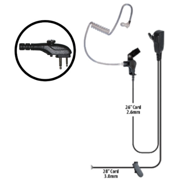 Klein Electronics Signal-TC700 Split Wire Kit, The Signal radio comes with split-wire security kit, A detachable audio tube at the end has an eartip to fit either the left or right ear, The earpiece cord includes a built in microphone with a push to talk button, It has clothing clip, Ideal for use by security workers, UPC 854807007577 (KLEIN-SIGNAL-TC700 SIGNAL-TC700 KLEINSIGNALTC700 SPLIT-WIRE-EARPIECE)