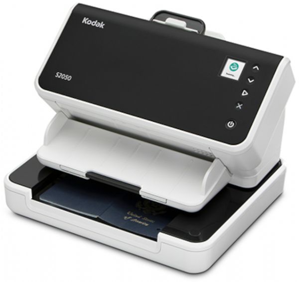 Kodak 1014968 Model S2050 Serie Alaris S2000 Scanner, Up to 80ppm Scan Speed, USB 3.2 Gen 1x1; Scan speeds up to 80 ppm (160 ipm); Handles up to 80 sheets (20 lb./80g/m2) of paper and also small documents such as ID cards, embossed hard cards, business cards, and insurance cards; Dimensions 8
