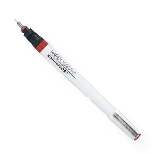 Koh-I-Noor 3165ZZ Rapidograph Technical Pen .30mm; Available with stainless steel drawing points in dual-designated line widths, refillable see-through ink cartridge that can be used on drafting film, vellum, or tracing paper; Shipping Weight 0.25 lb; Shipping Dimensions 7.00 x 2.25 x 0.12 in; UPC 014173276469 (KOHINOOR3165ZZ KOHINOOR-3165ZZ RAPIDOGRAPH-3165ZZ ENGINEERING ARCHITECTURE)