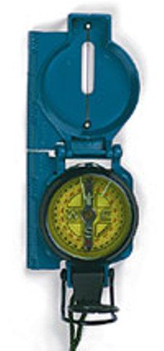Konus 4001 BLUE MILITARY Full Metal Compass with Double Scale, Liquid Filled - Set 6 pcs (KONUS4001 KONUS-4001 HAPPY SCOMPASS) 