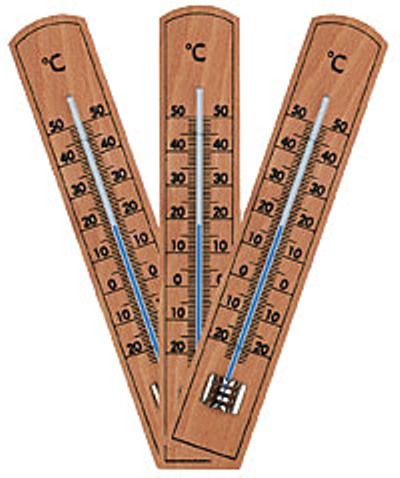 Konus 6201 Set 10 pcs wooden thermometer, Measurement in Celsius (not Farenheit), -20C to 50C), Measures 19x9 cm (KONUS6201)