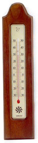 Konus 6209 Indoor Wooden Thermometer (-30+50C) (22x6.5), Oak Color - Set 8 Pcs. (KONUS6209 KONUS-6209 WOOD) 