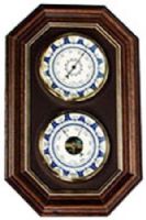 Konus 6381 Wooden WALL SET meteo stations made up of thermometer (-30+70°C/-20+160°F) and barometer (mb./hPa.) - brown (6381, WALL SET) 