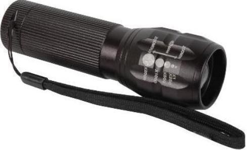 MCM KPLT62034 Compact LED Flashlight with Fully Adjustable Beam; 3W; CREE Q3 LED Technology; Extremely bright and crisp beam; Well constructed & durable; Adjustable objective to zoom quickly from spot to broad beam by moving the precision focus barrel in or out; Body is high quality machined aluminum with a tough black anodized matte finish; Push button on/off tail switch (KPLT62034 KPLT-62034 KPLT 62034)