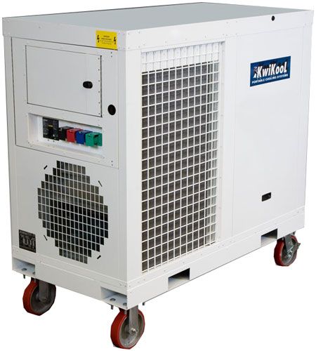 Kwikool KPO12-23 Air Cooled Strategic Air Center KPO Right, 135000 BTU/hr at 95 degrees fahrenheit at 60 percent RH Cooling Capacity, Reciprocating Compressor, Direct Drive Fan (Centrifigul), 5000 CFM Air Flow, Supply and Return Air Flanges - 4 Two 12