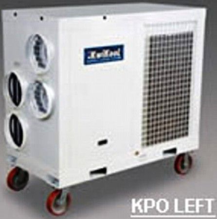 Kwikool KPO12-43 Air Cooled Strategic Air Center KPO Left, 135000 BTU/hr at 95 degrees fahrenheit at 60 percent RH Cooling Capacity, Reciprocating Compressor, Direct Drive Fan (Centrifigul), 6500 CFM Air Flow, Supply and Return Air Flanges (KPO1243 KPO12 43 KPO-12-43 KPO 12-43)