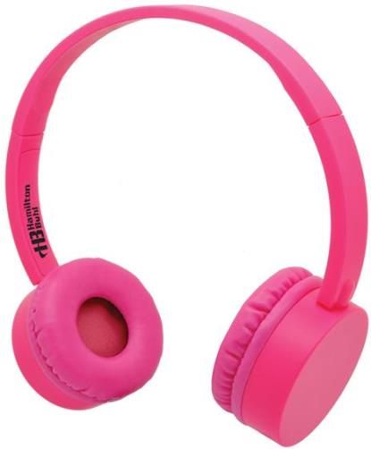 HamiltonBuhl KP-PNK Pink Kidz Phonz Headphone, 40mm Neodymium driver diameter, Frequency response 20-20KHz, Impedance 32 Ohm+/-15%, Sensitivity 108+/-3DB, 20mW Rated power input, 30mW Maximum power input, 3.5mm Plug, Pure stereophonic sound, Comfortable wearing, Swivel ear cup, UPC 681181621217 (HAMILTONBUHLKPPNK KPPNK KP PNK)