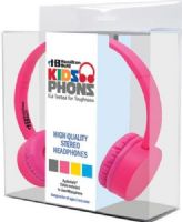 HamiltonBuhl KPTR-PNK Pink Kidz Phonz Headphone with In Line Microphone, 40mm Neodymium driver diameter, Frequency response 20-20KHz, Impedance 32 Ohm+/-15%, Sensitivity 108+/-3DB, 20mW Rated power input, 30mW Maximum power input, 3.5mm Plug, Pure stereophonic sound, Comfortable wearing, Swivel ear cup, UPC 681181621255 (HAMILTONBUHLKPTRPNK KPTRPNK KPTR PNK) 