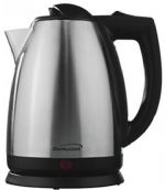 Brentwood Appliances KT-1800 2.0 Liter Stainless Steel Electric Cordless Tea Kettle; Brushed Finish, Brushed Stainless Steel Finish, 1.7 Liter Capacity, 1000 Watts, Auto Shut Off when Boiling or Dry, Overheat Shut Off, Illuminated Power Indicator, Kettle Lifts Off Base for Cord-Free Use, Power: 1000 Watts, Approval Code: cETL, Item Weight: 3 lbs, Item Dimension (LxWxH): 8.5 x 6.5 x 10, Colored Box Dimension: 8.5 x 7.5 x 10, Case Pack: 12, Case Pack Weight: 35.95 lbs (KT1800 KT-1800 KT-1800) 
