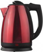 Brentwood Appliances KT-1805 2.0 Liter Stainless Steel Electric Cordless Tea Kettle in Red, Brushed Stainless Steel Finish, 1.7 Liter Capacity, 1000 Watts, Auto Shut Off when Boiling or Dry, Overheat Shut Off, Illuminated Power Indicator, Kettle Lifts Off Base for Cord-Free Use, Power: 1000 Watts, Approval Code: cETL, Item Weight: 3 lbs, Item Dimension (LxWxH): 8.5 x 6.5 x 10, Colored Box Dimension: 8.5 x 7.5 x 10, Case Pack: 12, Case Pack Weight: 35.95 lbs (KT1805 KT-1805 KT-1805) 