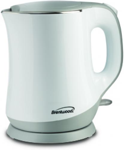 Brentwood Appliances KT-2013W Cool-Touch Electric Kettle, 1.3 Liter Capacity, Cool-Touch Housing with High Grade Stainless Steel Interior, 360 Cordless Base, Wide Mouth opening with Filter, Boil-Dry Protection & Auto Shutoff, BPA Free, Power: 1000 Watts, Approval Code: cETL, Item Weight: -- lbs, Item Dimension (LxWxH): --, Colored Box Dimension: --, Case Pack:, Case Pack Weight: -- lbs, Case Pack Dimension: -- (KT2013W KT-2013W KT-2013W)