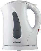 Brentwood KT-1610 Cordless Plastic Tea Kettle, White, Water Level Window, Auto Overheat Protection, Auto Shut Off When Water Starts Boiling or Dries, Lid Opens for Easy Filling and Cleaning, Detaches from Base for Greater Serving Portability, Faster & More Efficient than a Microwave, Removable Filter prevents Floating Particles, 900 Watts Power, UPC 181225816109 (KT1610 KT 1610)  