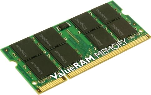Kingston KTA-MB667/2G DDR2 Sdram Memory Module, 2 GB Memory Size, DDR2 SDRAM Memory Technology, 1 x 2 GB Number of Modules, 667 MHz Memory Speed, Unbuffered Signal Processing, 200-pin Number of Pins, UPC 740617107142 (KTAMB6672G KTA-MB667-2G KTA MB667 2G)