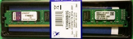 Kingston KTH9600BS/2G Single Rank 2GB Memory Module, DDR3 SDRAM Technology, 1333 MHz (PC3-10600) Memory Speed, DIMM 240-pin Form Factor, UPC 740617188684, Alternative to KTH9600B/2G KTH9600B2G (KTH9600BS2G KTH9600BS-2G KTH9600BS 2G)