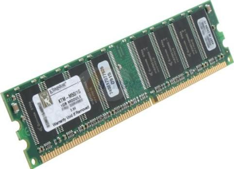 Kingston KTM-M50/1G DDR SDRAM Memory Module, 1 GB Storage Capacity, DDR SDRAM Technology, DIMM 184-pin Form Factor, 400 MHz - PC3200 Memory Speed, Unbuffered RAM Features, 1 x memory - DIMM 184-pin Compatible Slots, UPC 740617077926 (KTMM501G KTM-M50-1G KTM M50 1G)