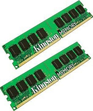 Kingston KTS5287K2/2G DDR2 SDRAM Memory Module, 2 GB Memory Size, 2 x 1 GB Number of Modules, DDR2 SDRAM Technology, DIMM 240-pin Form Factor, 667 MHz - PC2-5300 Memory Speed, ECC Data Integrity Check, Registered RAM Features, 2 x memory - DIMM 240-pin Compatible Slots, For use with HP ProLiant BL465c, DL385 G2, DL585 G2 HP Workstation xw9400, UPC 740617107098 (KTS5287K22G KTS5287K2-2G KTS5287K2 2G)