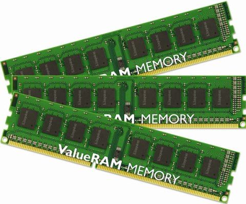 Kingston KVR1066D3D8R7SK3/12G Valueram Ddr3 Sdram Memory Module, 12 GB Memory Size, DDR3 SDRAM Memory Technology, 3 x 4 GB Number of Modules, 1066 MHz Memory Speed, DDR3-1066/PC3-8500 Memory Standard, ECC Error Checking, Registered Signal Processing, 240-pin Number of Pins, DIMM Form Factor, UPC 740617163544 (KVR1066D3D8R7SK312G KVR1066D3D8R7SK3-12G KVR1066D3D8R7SK3 12G)