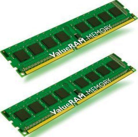 Kingston KVR1066D3E7K2/2G ValueRAM DDR3 SDRAM, 2 GB - 2 x 1 GB Storage Capacity, DDR3 SDRAM Technology, DIMM 240-pin Form Factor, 1.18