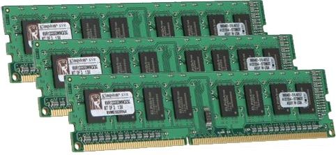 Kingston KVR1333D3N9K3/3G Valueram DDR3 Sdram Memory Module, 3 GB Memory Size, DDR3 SDRAM Memory Technology, 3 x 1 GB Number of Modules, 1333 MHz Memory Speed, DDR3-1333/PC3-10666 Memory Standard, Non-ECC Error Checking, Unbuffered Signal Processing, 240-pin Number of Pins, UPC 740617146622 (KVR1333D3N9K33G KVR1333D3N9K3-3G KVR1333D3N9K3 3G)